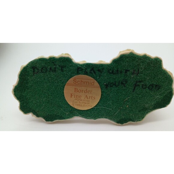 Schmid Lowell Davis "Don't Play With Your Food " Figurine Chicks With Worm - Picture 8 of 9